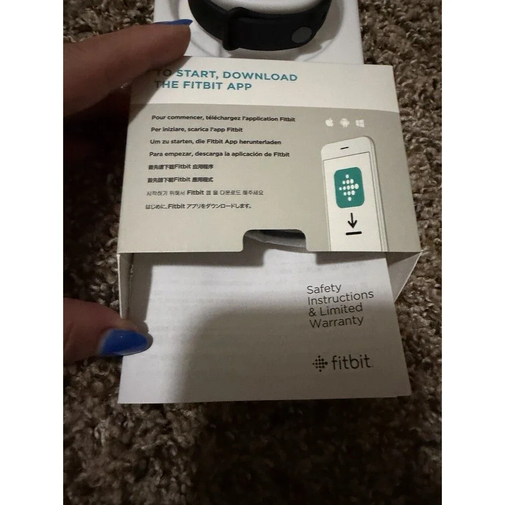 Fitbit Inspire FB412 Fitness Tracker Black w/ Box Charger Extra Band Tested